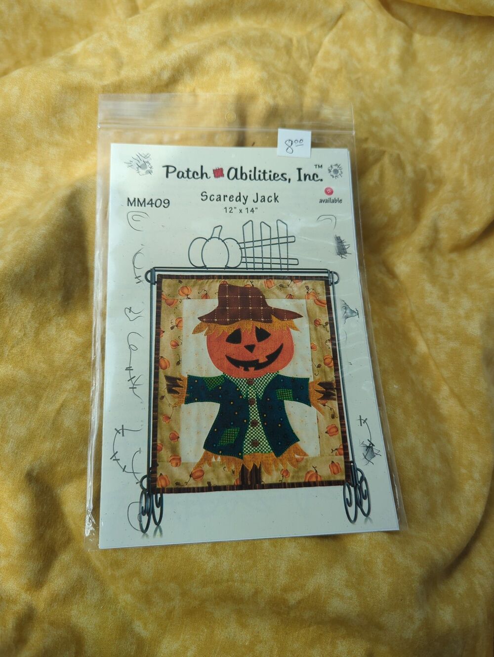 Scaredy Jack Halloween jack-o'-lantern pumpkin quilt pattern brand new
